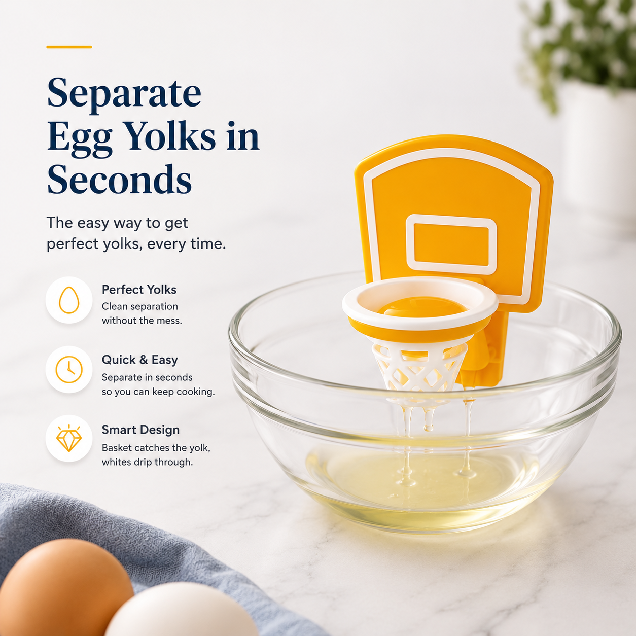 Basketball Hoop Egg Separator